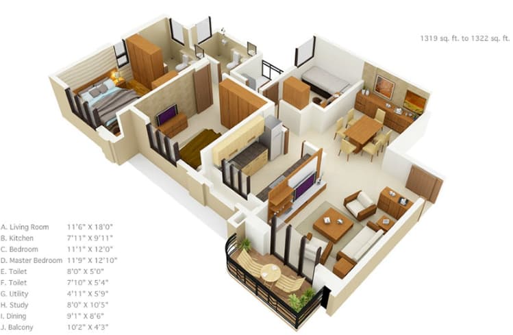 1500 Sq Ft House Design for Middle Class